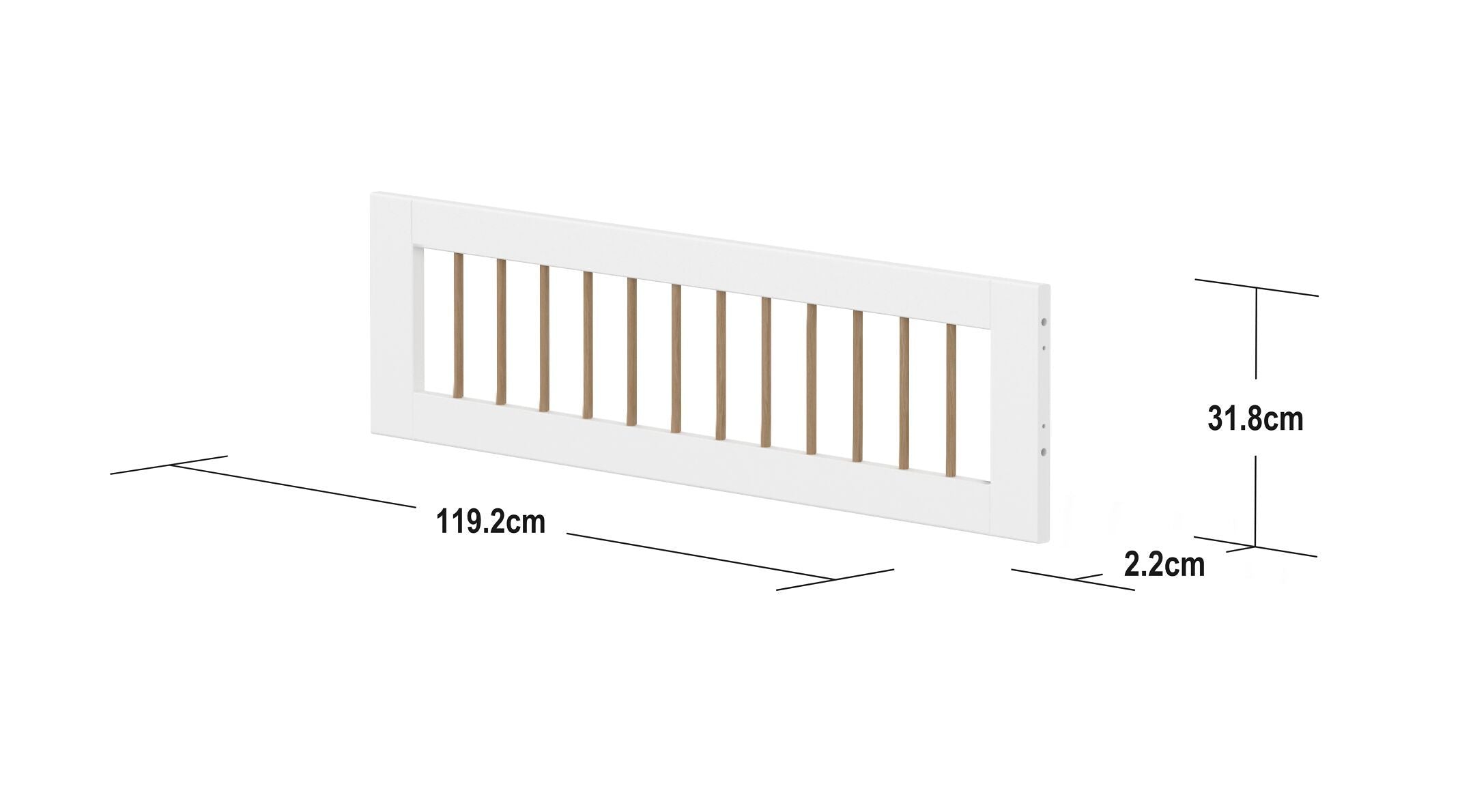 Flexa NOR Absturzsicherung 1/2 - Weiss / Eiche / B: 119.0 cm x T: 2.0 cm x H: 32.0 cm