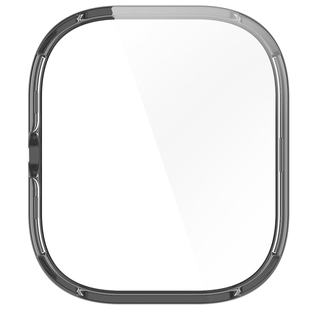 Smartwatch Full-dekning PC-beskyttelsesveske kompatibel med Redmi Watch 4, med herdet glass skjermbeskytter Gjennomsiktig
