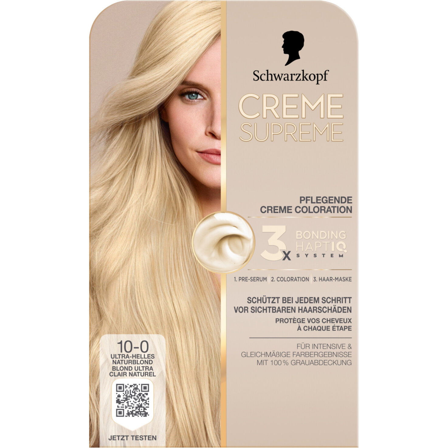 Schwarzkopf Creme Supreme Coloration 10-0 Ultra-Helles Naturblond