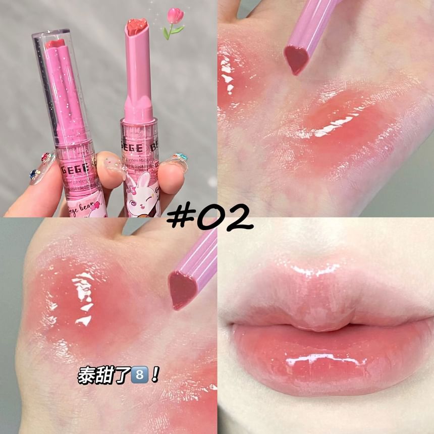 Gege Bear - Set van 3: Hartvormige lipgloss (1-3)