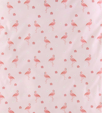 N?rgaard Madsens Senget?j - Voksen - Rosa m. Flamingo/Blomster