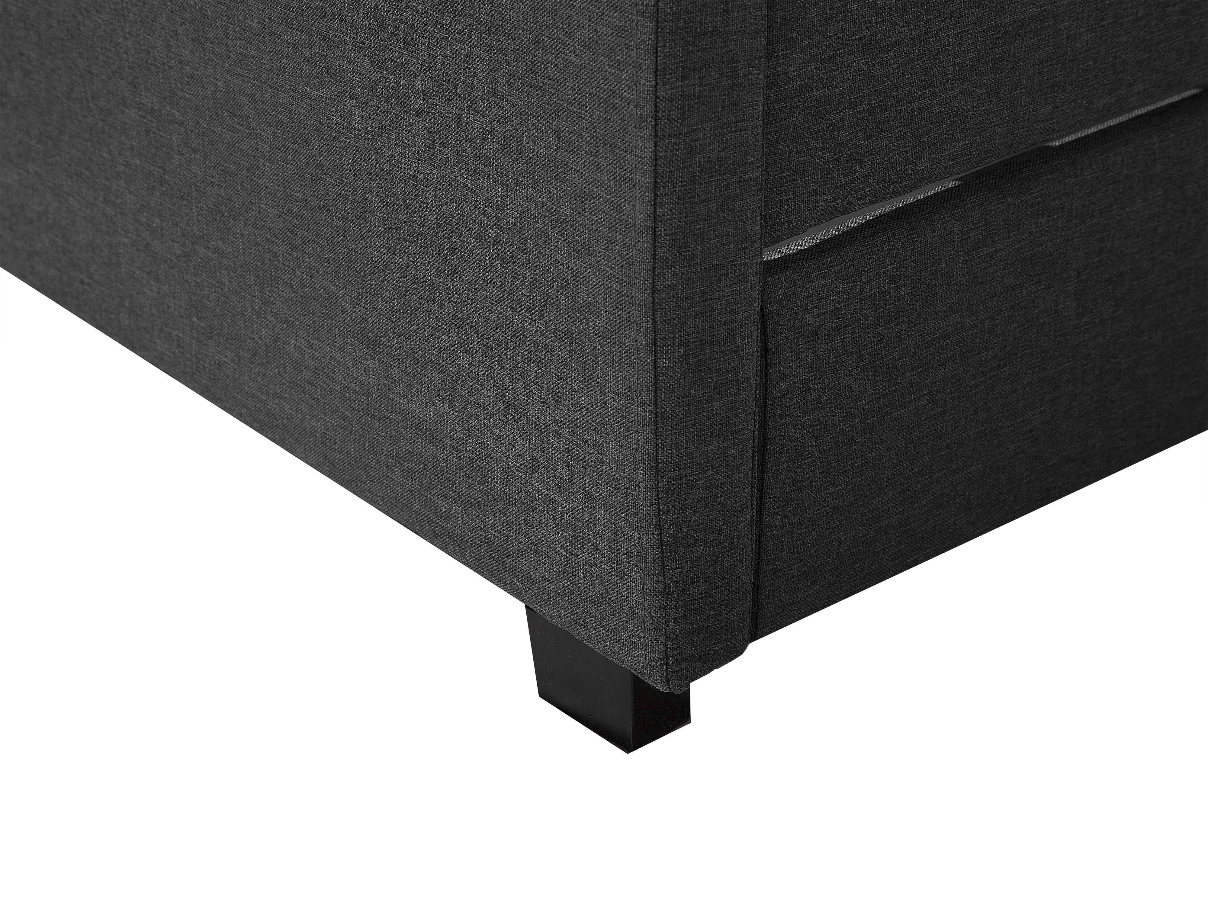 Bed met opbergladen Stof MONTPELLIER 180 x 200 cm LED Meerkleurig