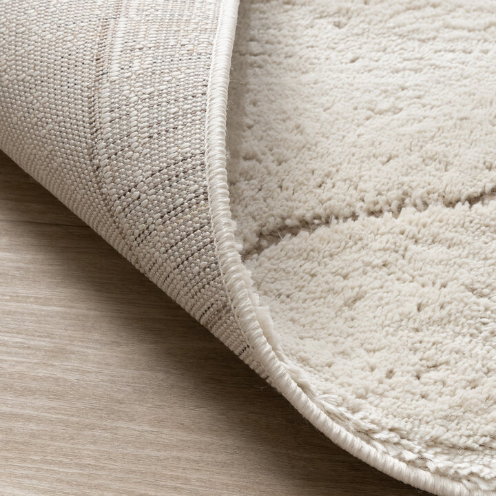 Scandinavisch vloerkleed - Yune Stone Creme | Zacht