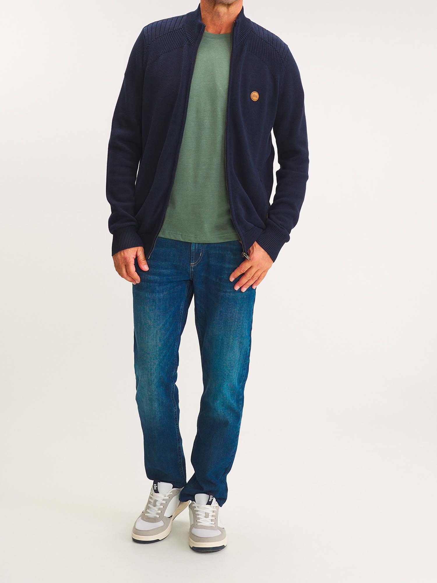 Gilet Homme Zippé Marine