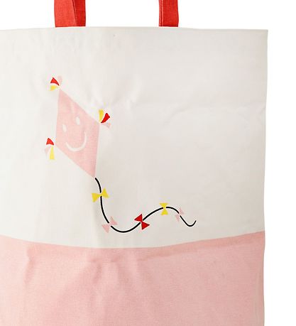 Bloomingville Aufbewahrungskorb - 54 cm - Weiß/Rosa m. Drache