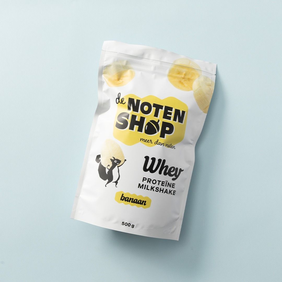 Whey proteïne milkshake banaan