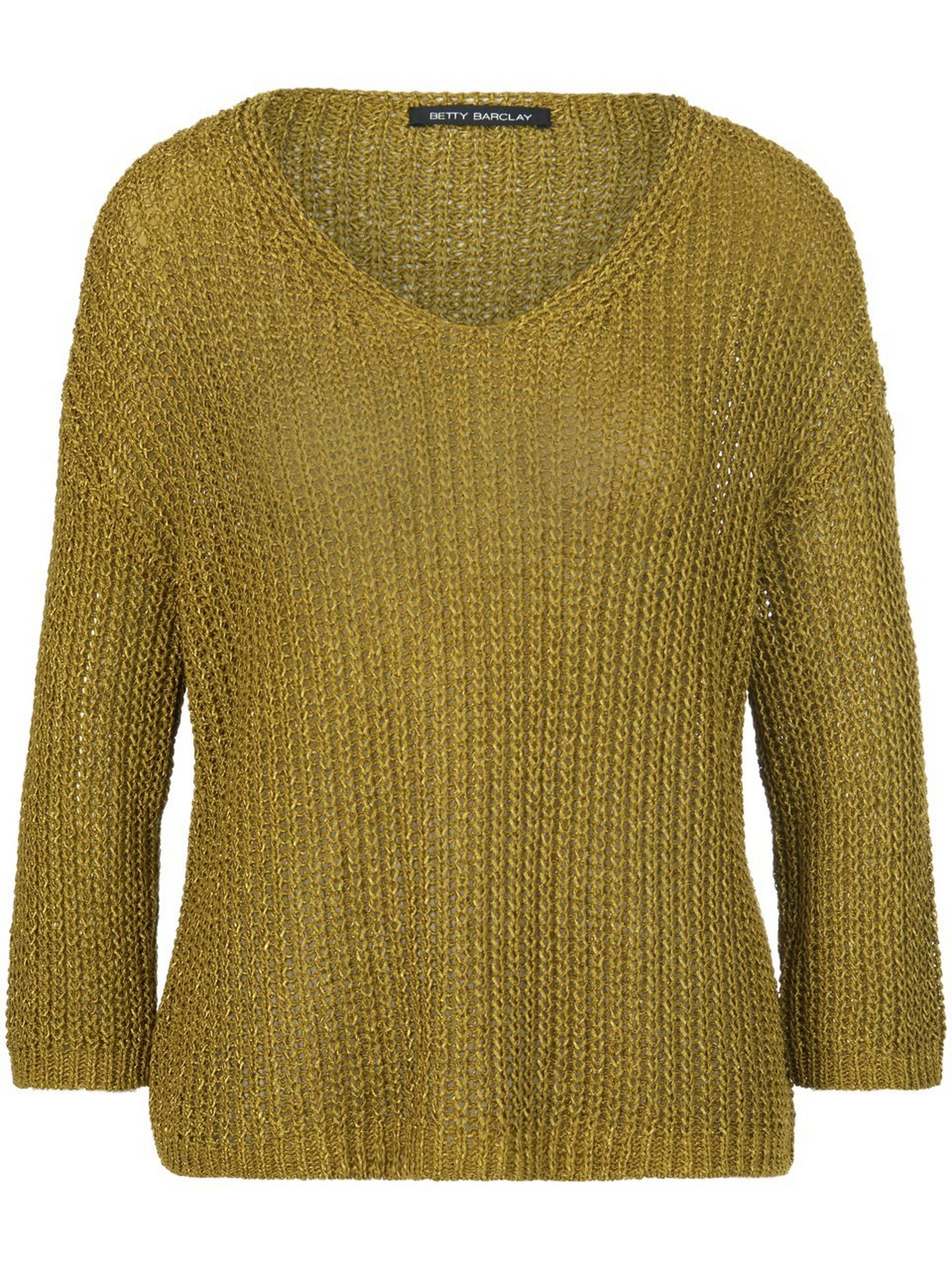 V-Pullover mit 3/4-Arm