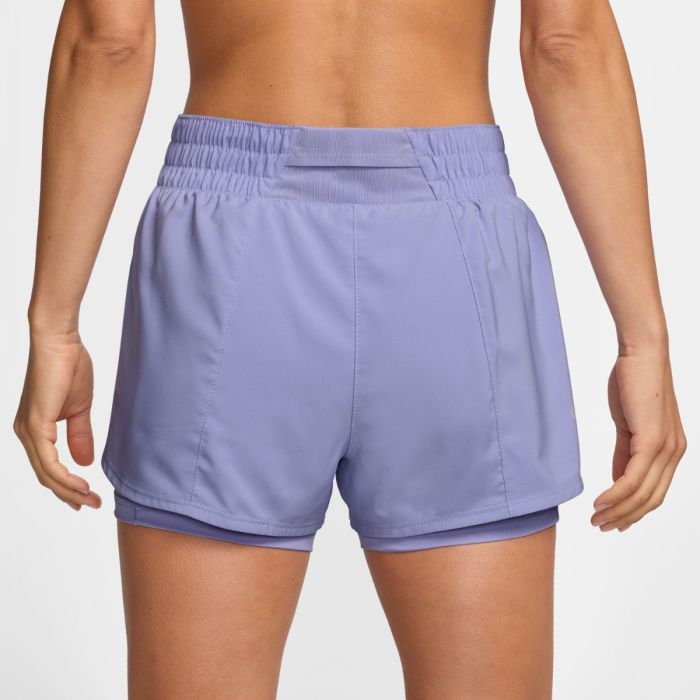Nike Dame Shorts One Dri-Fit Mid-Rise 2in1 3 Inch Shorts Lilla