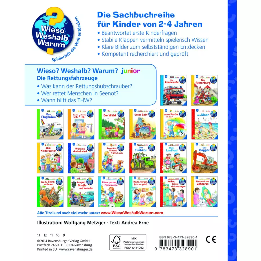 Ravensburger Wieso? Weshalb? Warum? Junior 23: Die Rettungsfahrzeuge