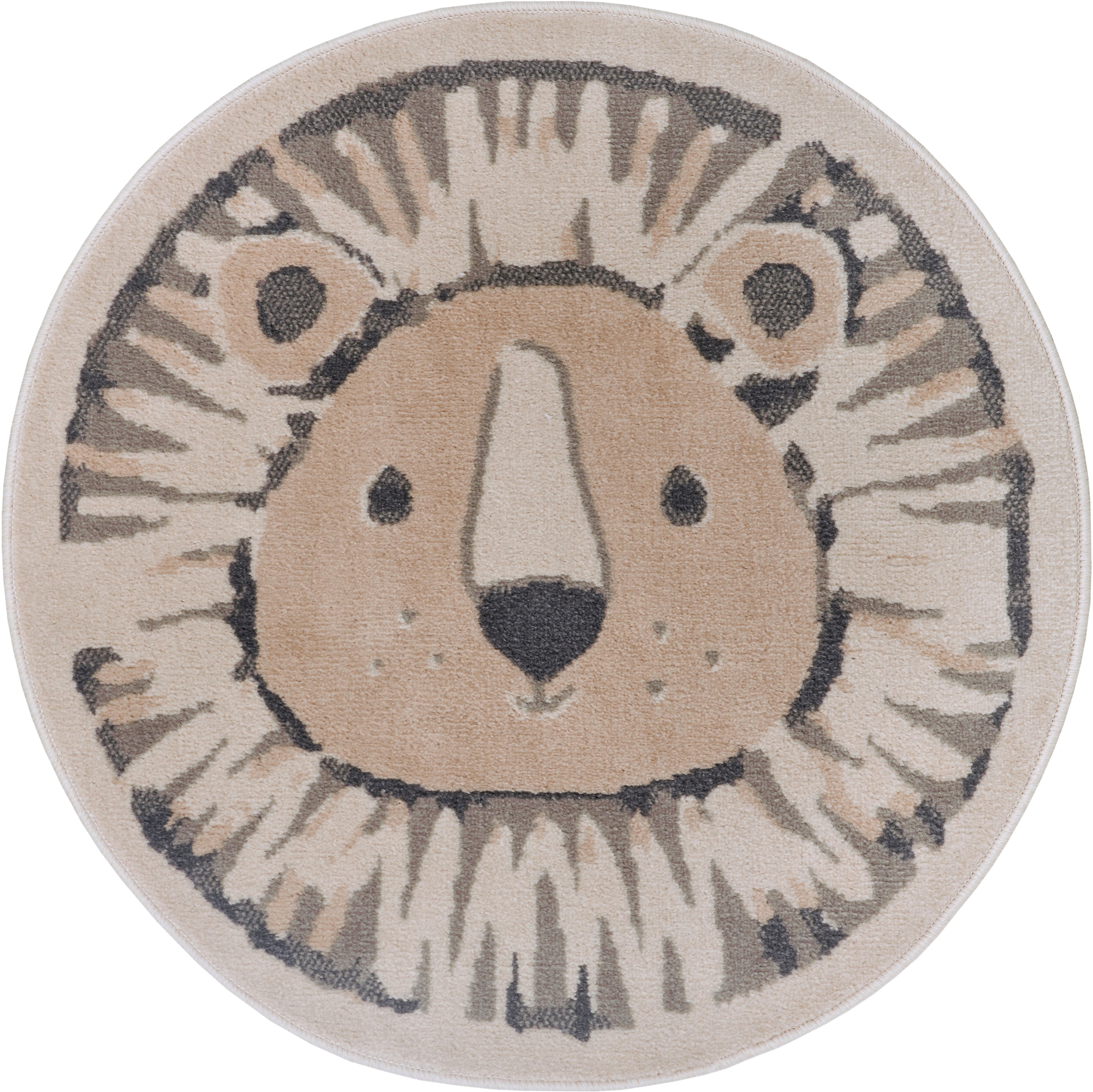 HANSE Home Kinderteppich »Adventures  Lion« rund 8 mm Höhe Spielteppich, fest, Kinderzimmer, Kurzflor, Spielunterlage