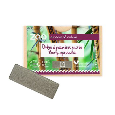 Zao Recharge Ombre à paupières Gris kaki 123