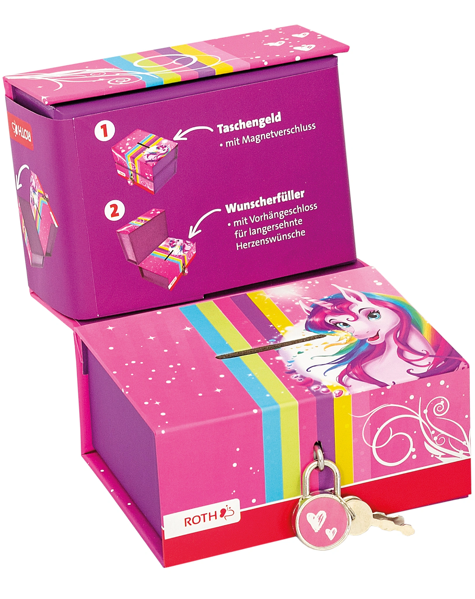 Spardose EINHORN (11x8x10) aus Pappe