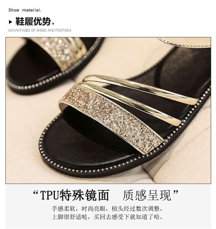 Freesia - Glitter Metallic Lakleer Sandalen