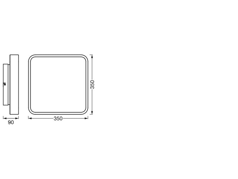 Ledvance Deckenleuchte SMART  Orbis Backlite, 35 x 35 cm, S Dekorative Deckenlampe mit Haupt- und Hintergrundbeleuchtung