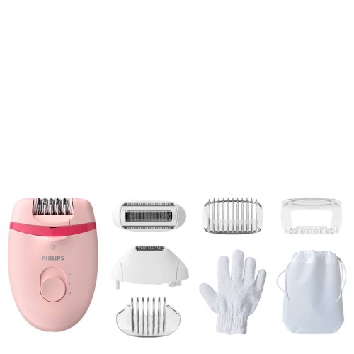 Philips Satinelle Essential Depiladora Compacta com Cabo Rosa BRE285/00