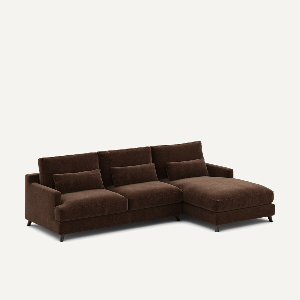 AM.PM<br>Sofá de canto em veludo chenille, Alwine