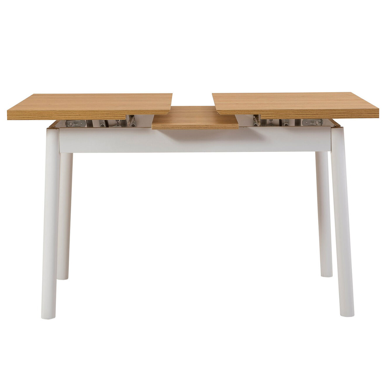 Wooden Art Table + 2 Chaises + Banc Olv blanc