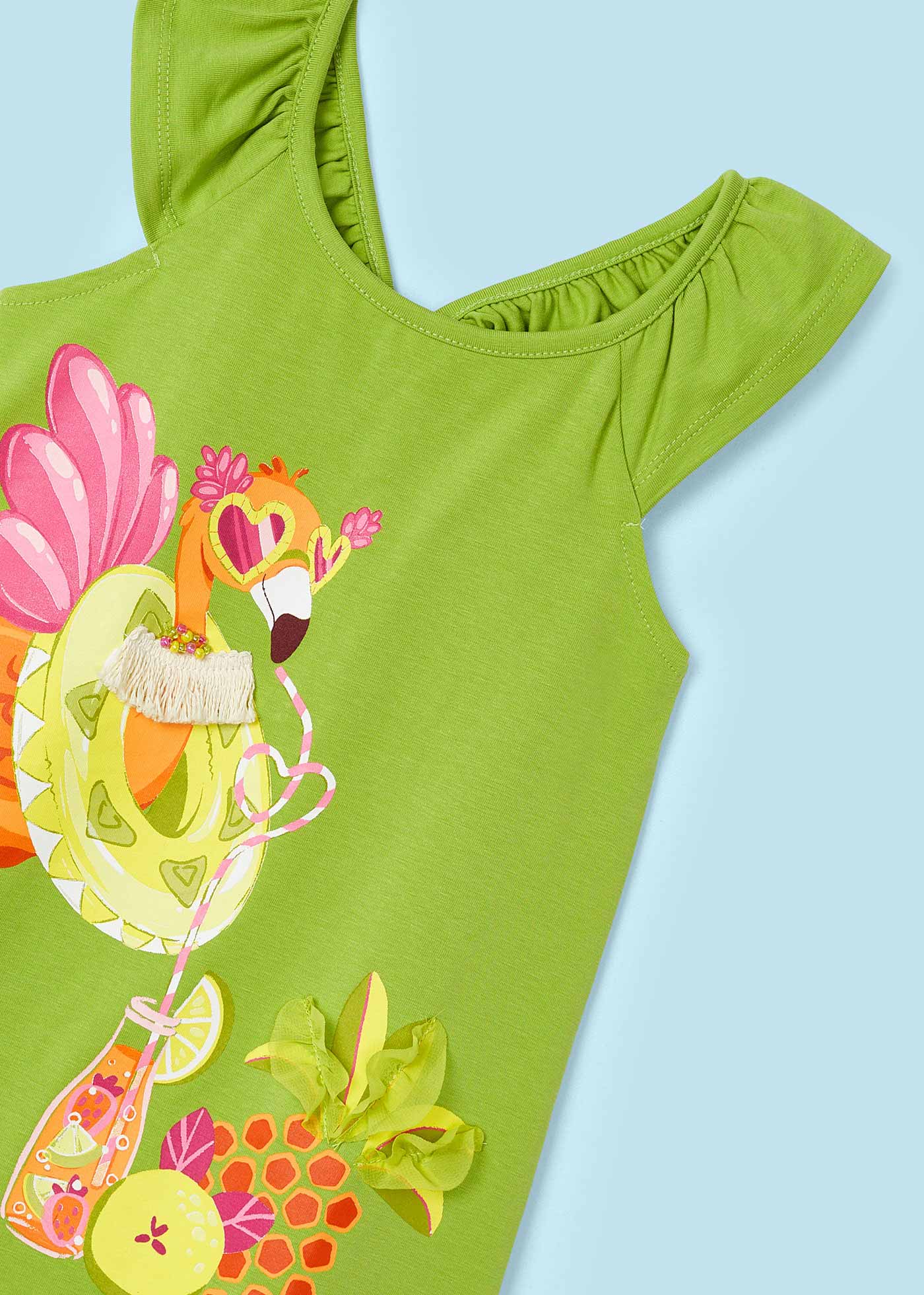 Vestido Better Cotton com estampa de kiwi para meninas
