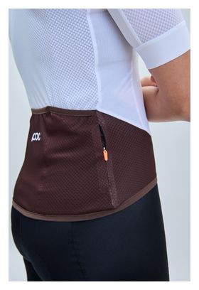 Maillot Manches Courtes Femme Poc Essential Road Logo Marron/Blanc