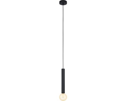 Hanglamp, 1-lichts, HxØ 110x10,5 cm, zwart