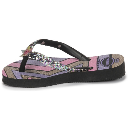 Havaianas - KIDS SLIM GLITTER TRENDY - Rose / Noir / Violet