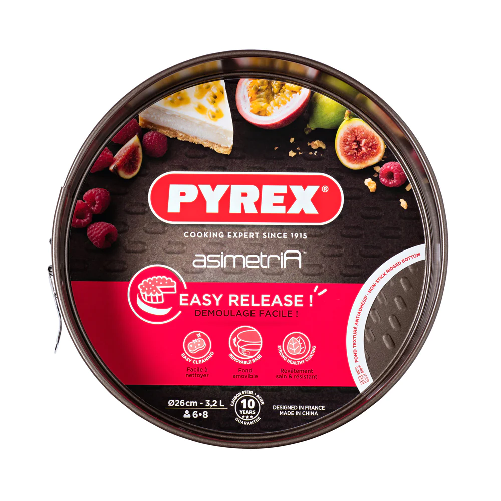 Moule à manqué à charnières Asimetria 26 cm en métal Pyrex