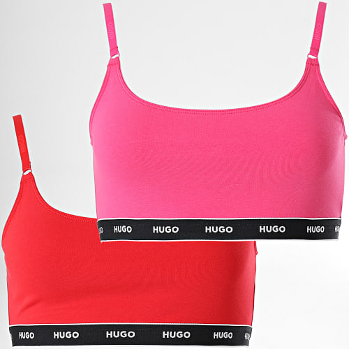 Lot De 2 Brassières Femme 50480158 Rouge Rose