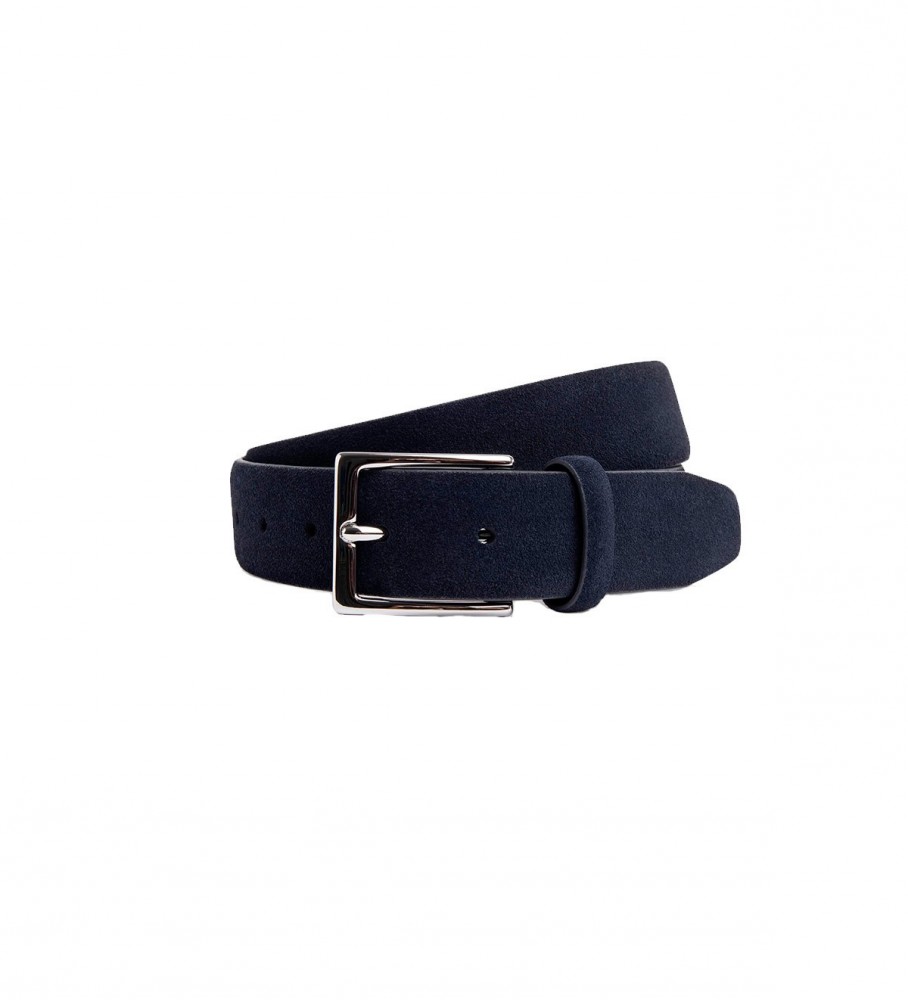Cinto Hackett Navy Feather Leather