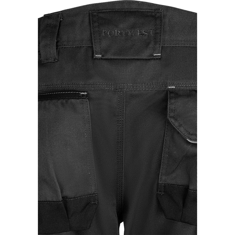 Portwest Urban werkbroek met holsterzakken en kniezakken + gratis kniestukken 48 zwart