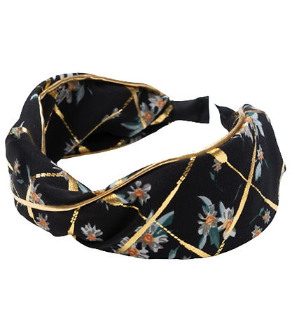 Little Wonders Haarreifen - Lilie - Schwarz Blumig/Gold