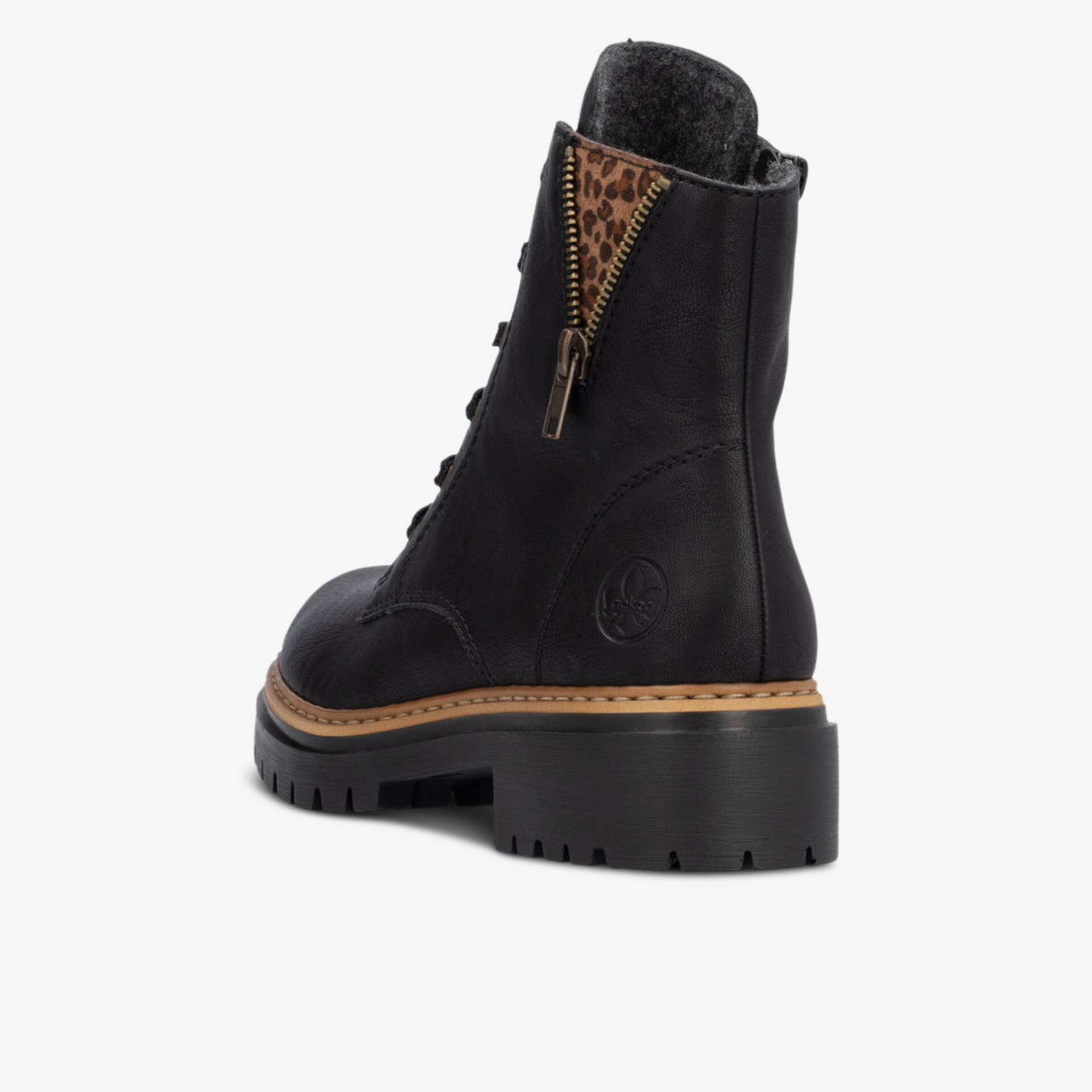 rieker Damen Schnürstiefeletten schwarz