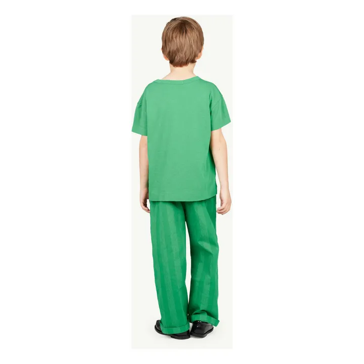 The Animals Observatory T-Shirt Rooster Fleur | Vert