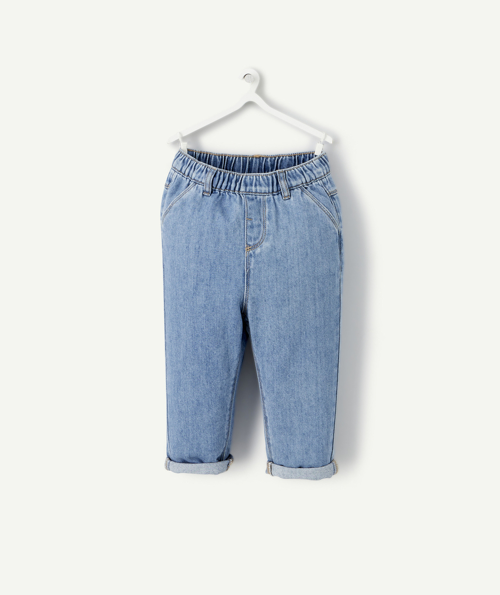 PANTALON RELAX BÉBÉ GARÇON EN DENIM BLEU LOW IMPACT