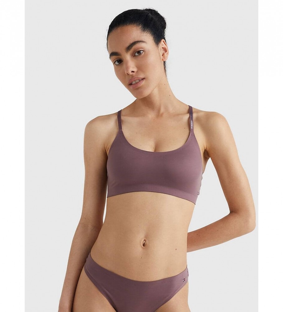Sutiã Tommy Hilfiger Ultra-Soft Bralette com Costas Cruzadas, Lilás