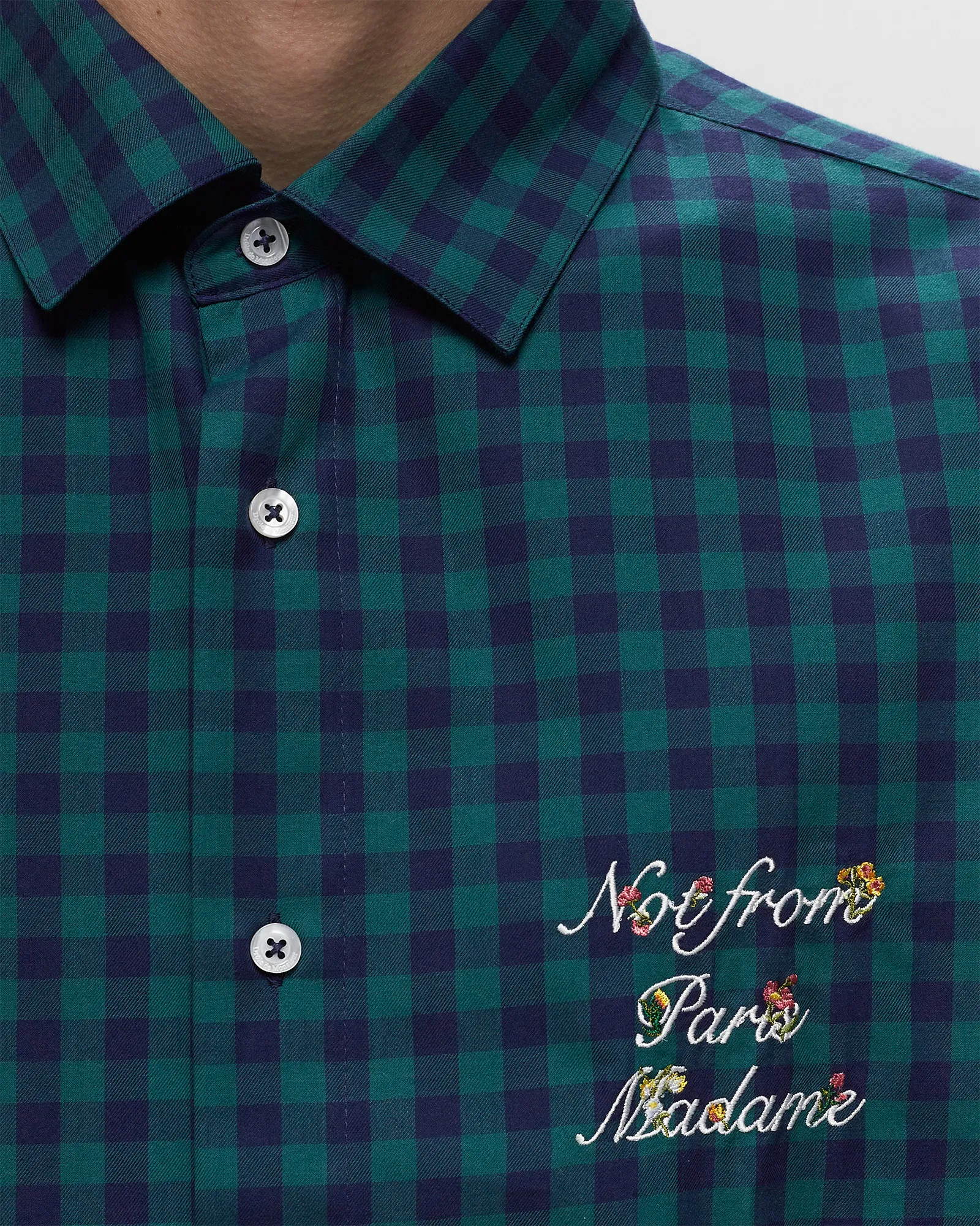 Drôle de Monsieur La Shirt Slogan Fleurs