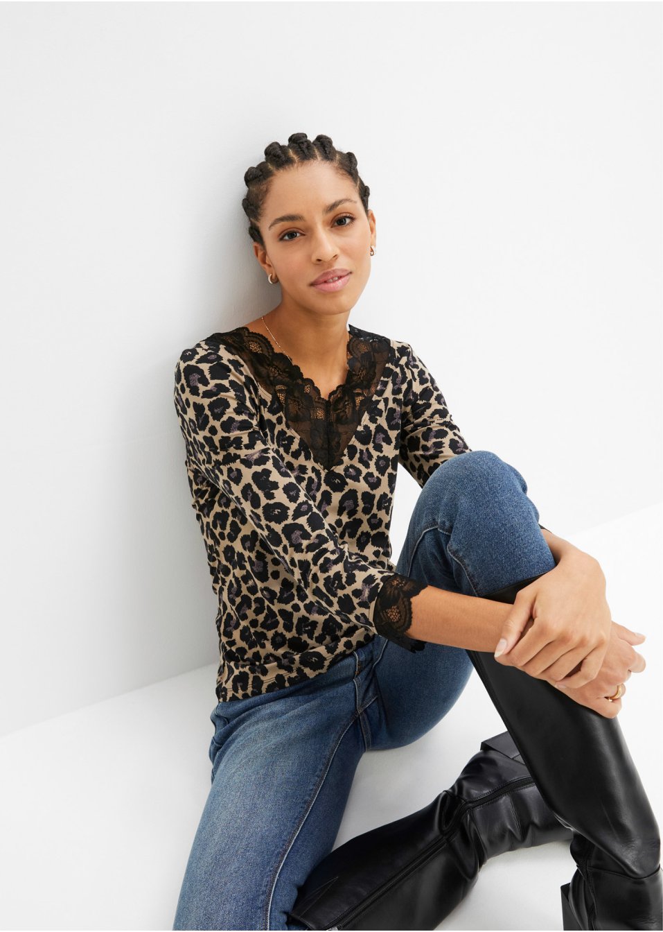 T-shirt à dentelle