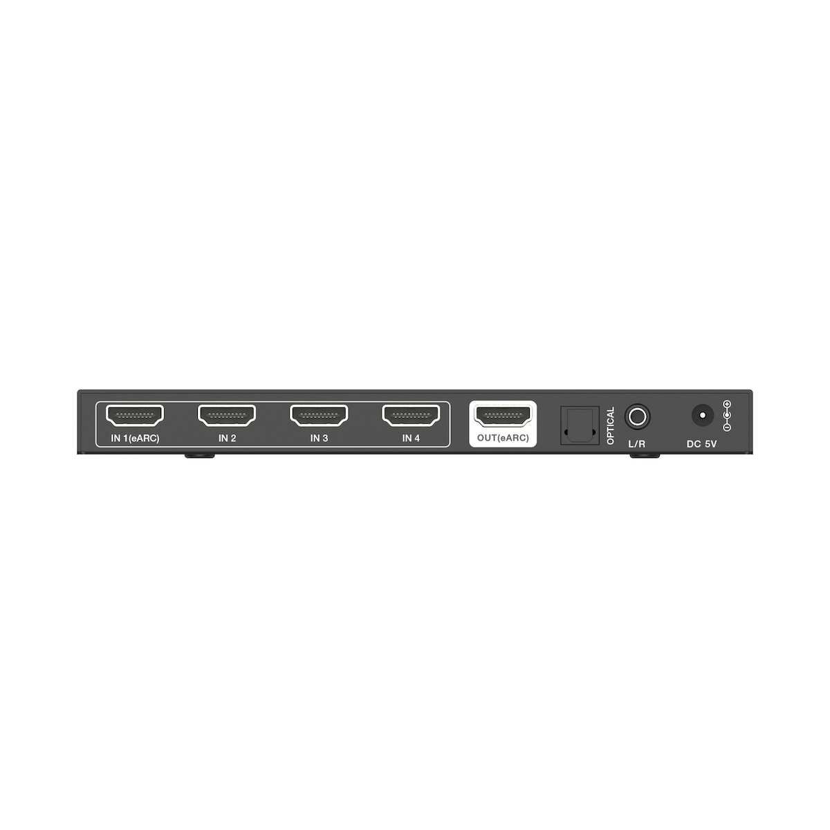 NÖRDIC 8K HDMI 2.1 eARC/ARC Switch og Extractor 4 til 1 Optisk SPDIF & Stereo CEC HDR Dolby Atmos, True HD, Digital Plus, DTS-HD Master