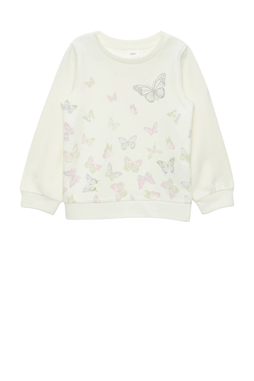 s.Oliver sweater met printopdruk wit
