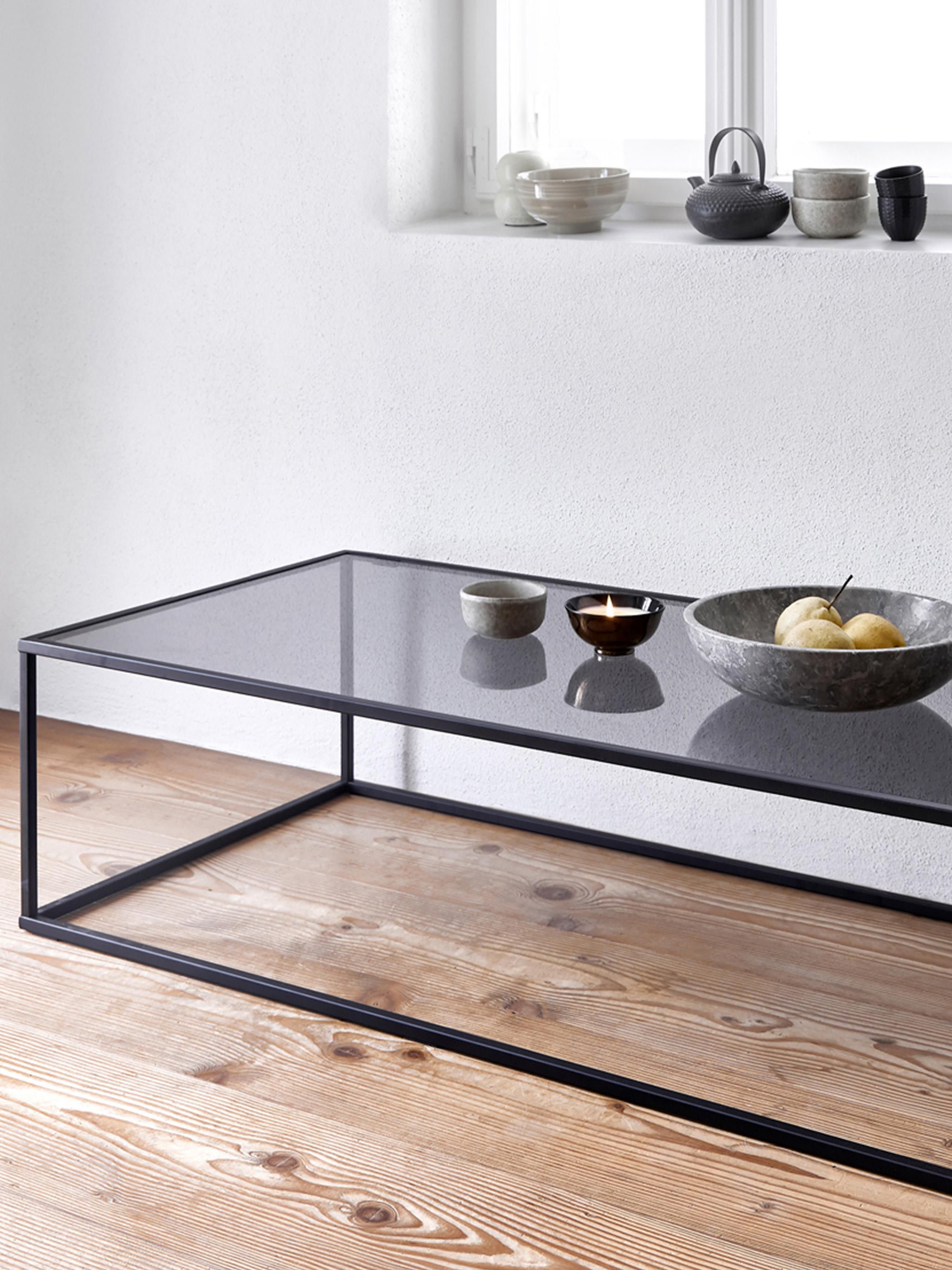 Salontafel Maya met glazen tafelblad