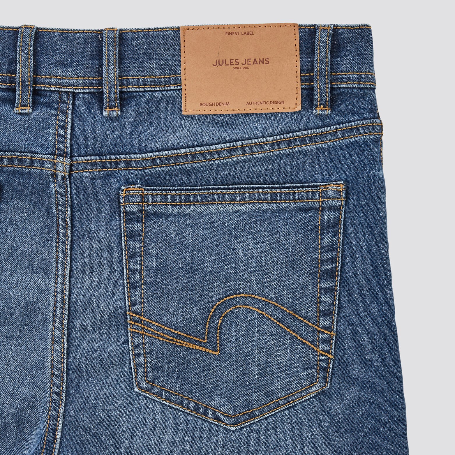 Jean slim en coton et polyester recyclés Bleu