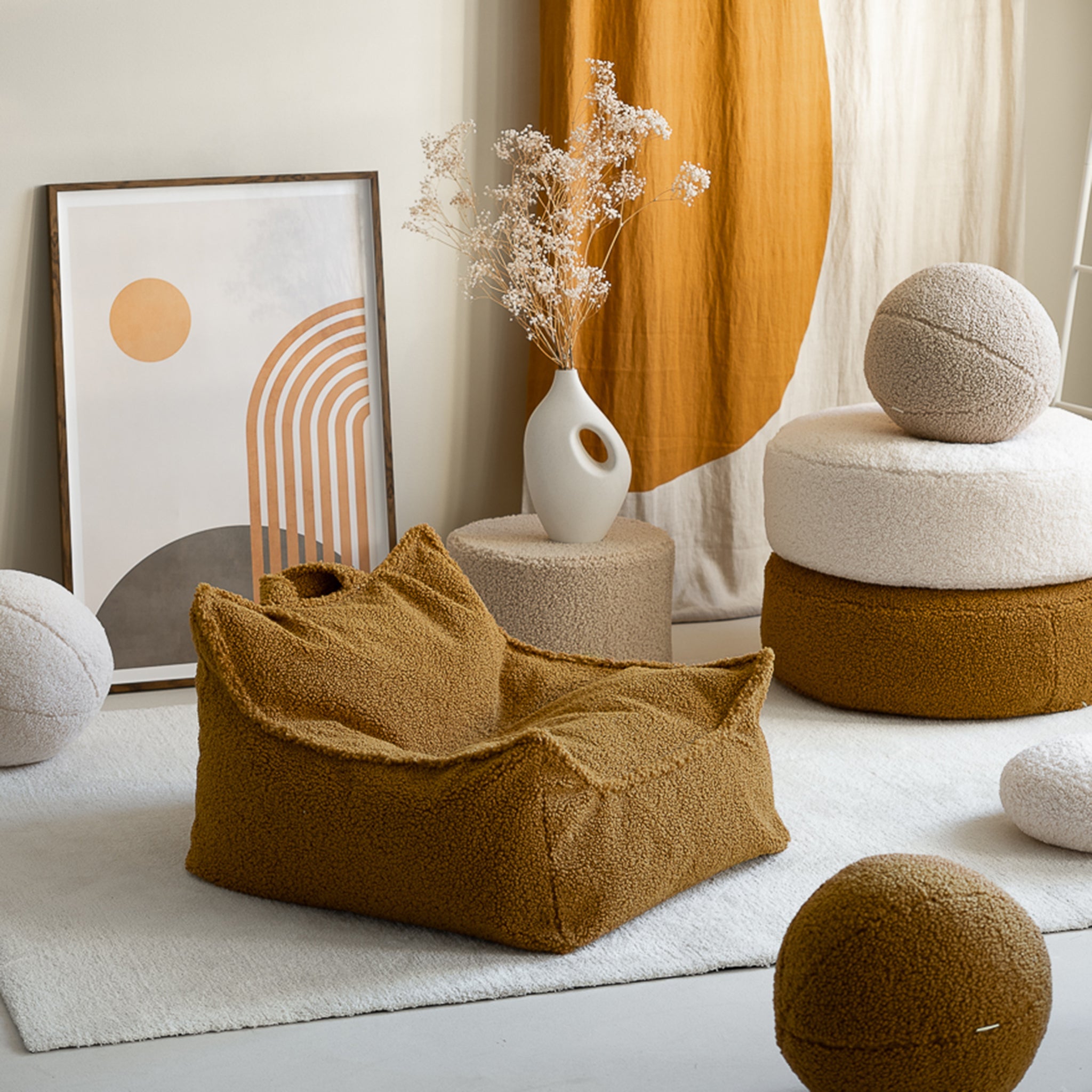 Wigiwama Sitzsack und Ottoman Set Maple