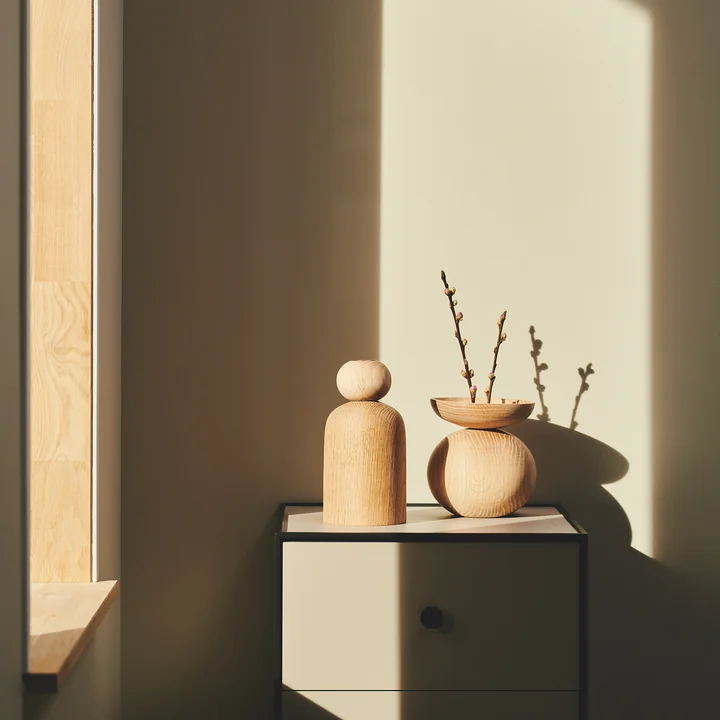 applicata - Shape Bowl Vase, Eiche geräuchert