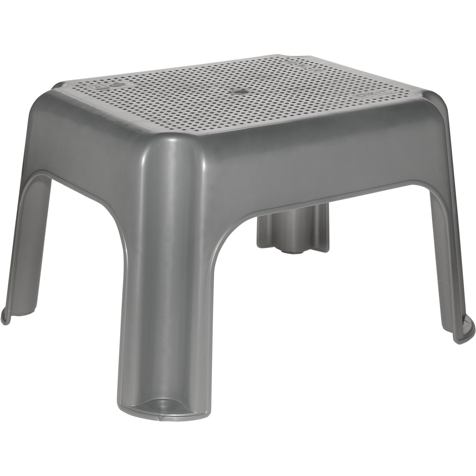 Tritthocker silber