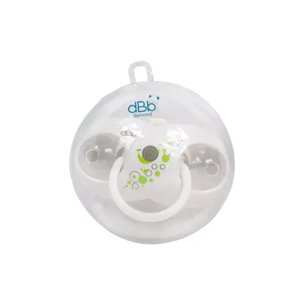 Chupeta de silicone dBb Remond Infinite, branca, para bebês de 1ª geração.