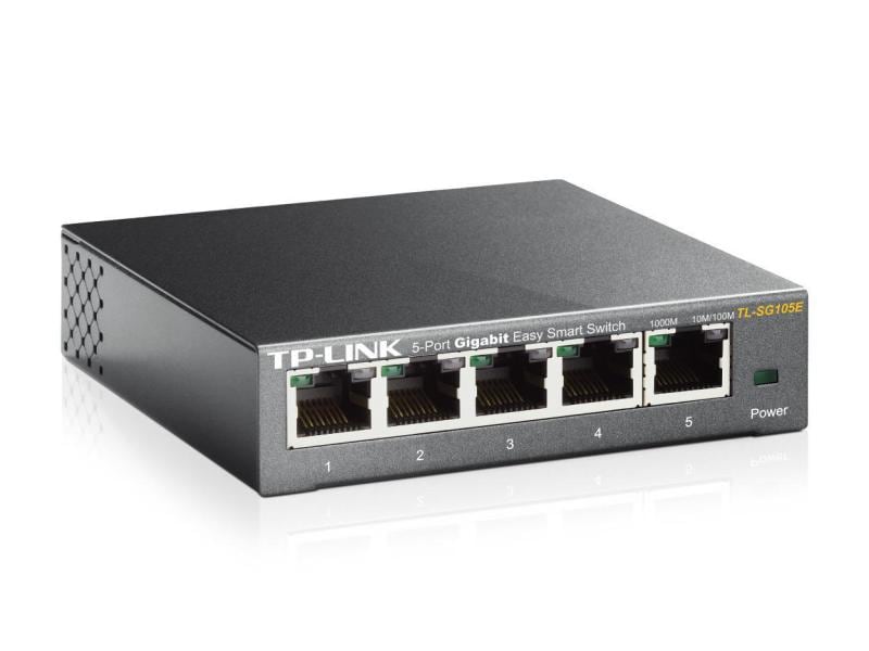 TP-Link Switch Omada Easy Smart 5 x 1G Ports TL-SG105E 5 Po 5-Port-Gigabit-Easy-Smart-Switch mit 4 PoE -Ports