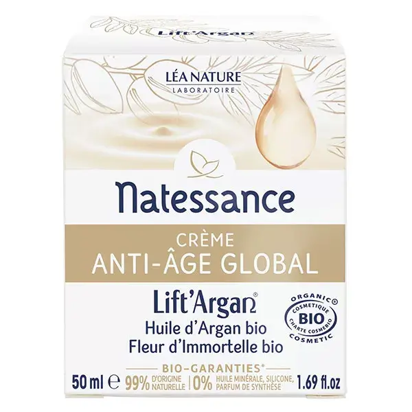 Natessance Lift' Argan Crème Anti-Idade Global Bio 50ml