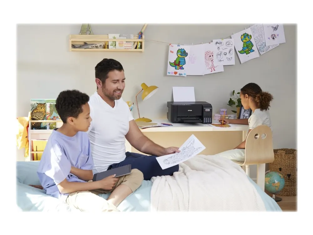 [OUTLET] - Epson EcoTank ET-2812 - Multifunktionsprinter - farve - blækprinter - kan genopfyldes - A4 (medie) - op til 10 spm (udskriver) - 100 ark - Wi-Fi - sort