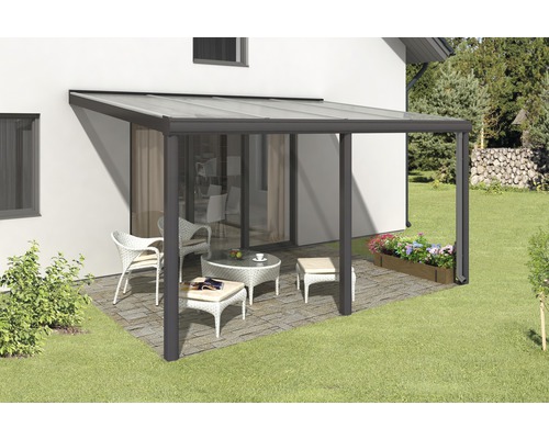 SKAN HOLZ Garda terrasoverkapping 434x257 cm antraciet
