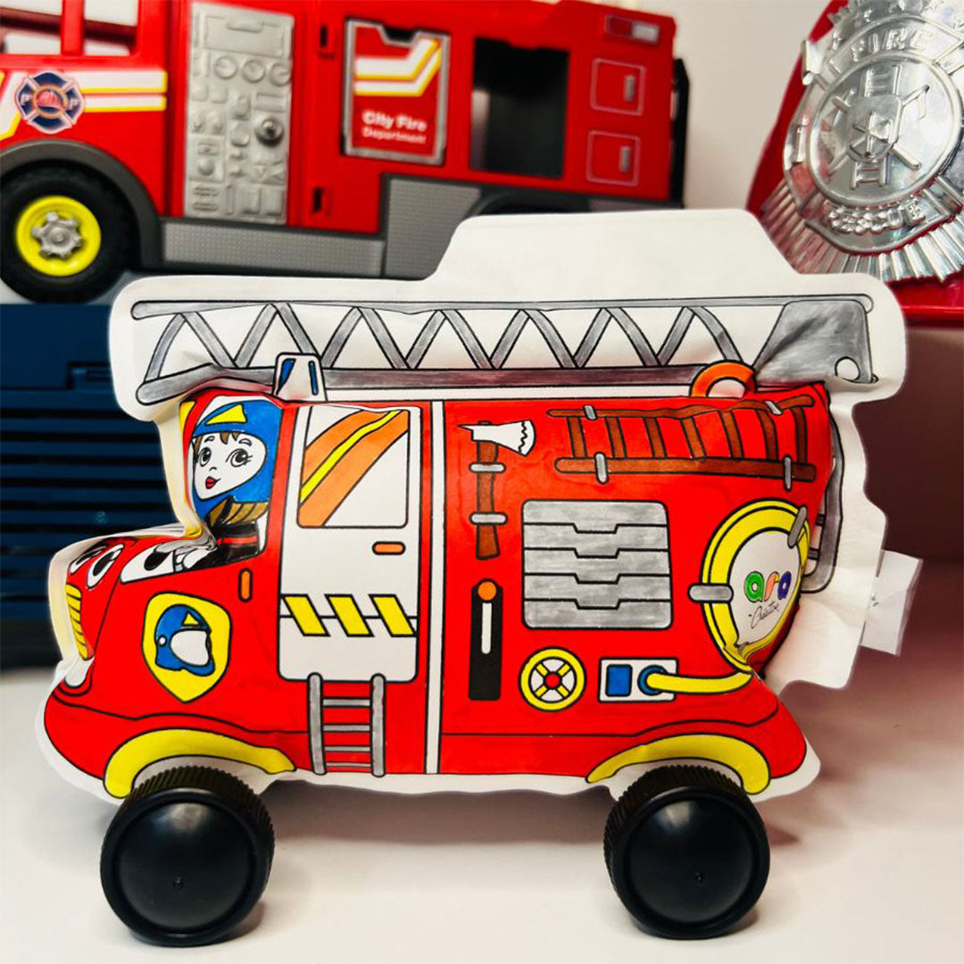 Ara créative opblaasbare kleurplaat brandweer en politie