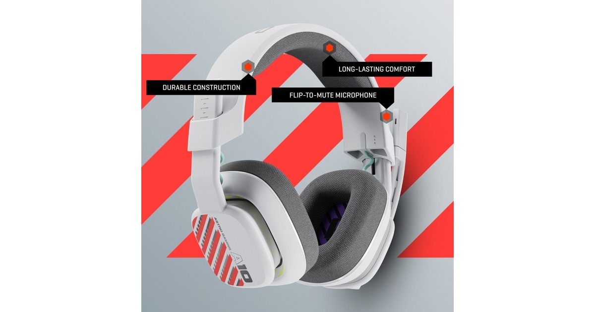 ASTRO GamingA10 Gen 2 Headset voor PlayStation over-ear gaming headset  (Wit, Xbox One, Xbox Series X|S, PlayStation 4, PlayStation 5, Windows-pc, Mac.)